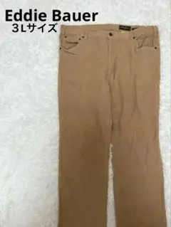 エディーバウアー ストレッチ パンツ　ブラウン 40×32 大きいサイズ 混紡