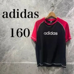 ADIDAS レディース M ブラック 半袖 ロゴTシャツ スポーツウェア 美品