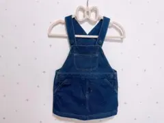 無印 デニム ジャンパースカート 80