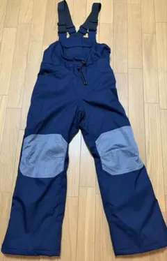 150cm 子ども用 キッズ　スノーウェア　防水オーバーオール ネイビー