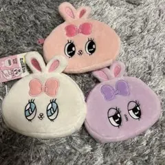 韓国 エスターバニー ポーチ コインケース ピンク ホワイト パープル