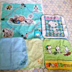 4月から値上げ！／スヌーピー☆ハンドタオル他、5枚セット！！