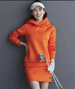 adidas GOLF ダンボールニット　ゴルフウェア　セットアップ　フーディ