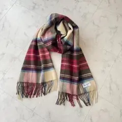 美品　ジョンストンズ　オブ　エルガン カシミヤ100％ チェック柄 大判ストール