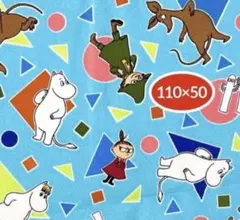 ムーミン生地　ブルー　110×50㎝ 綿オックス生地　リトルミイ スナフキン