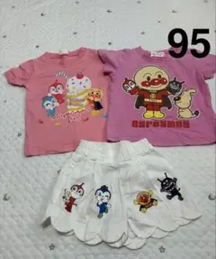 アンパンマン 95 Tシャツ2枚とショートパンツセット