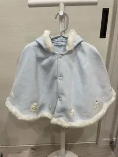 familiar ベビーポンチョ　水色　サイズ60〜90cm