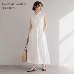 Hands of Creation リネン100% ノースリーブワンピースのサムネイル