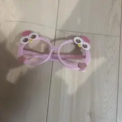 ピンクのキャラクター眼鏡（鳥）