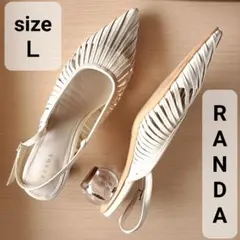 ☆RANDA☆ クリアヒールサンダル Lサイズ アイボリーのサムネイル