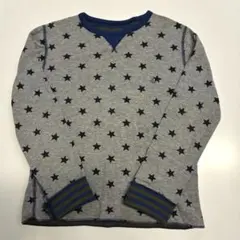 プチバトー　星柄ボーダー　リバーシブルカットソー　8歳　128cm