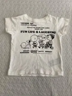デニムダンガリー　Peanuts スヌーピー プリントTシャツ ホワイト　レトロのサムネイル