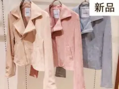 【新品】スエード　カラー　ライダース　ダズリン　ピンク　dazzlin