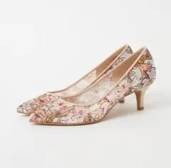 DIANA 花柄ハイヒール 5cm