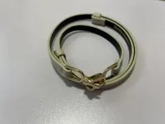 mysty woman 細ベルト ベージュ　ゴールド金具