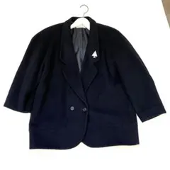 AGASA レナウン　ビジュー付き黒テーラードジャケット