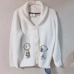 ジェラートピケ　スヌーピー　カーディガン