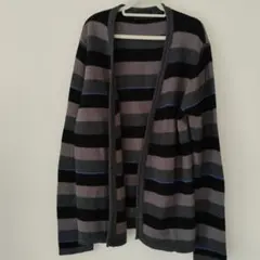 AZUL by moussy ボーダーカーディガン