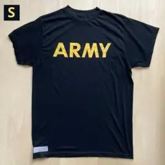 アーミー 米軍実物 U.S.ARMY トレーニング Tシャツ 半袖 ブラック S
