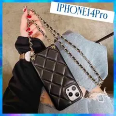 大人気‼️ iPhone14Pro ショルダー　ケース　キルティング　高級感