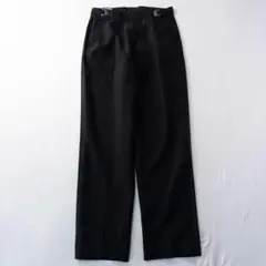 ビンテージ古着 ドレープ サイドライン トラッド ドレス 黒 ワイドスラックス
