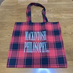 LEE 1.2月号 付録マッキントッシュ　チェック柄トートバッグ