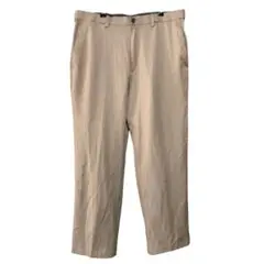 HAGGAR ベージュ スラックス ボタン付きウエスト 36✗30