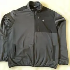 マンシングゴルフウェア　立襟　オールジップ　3L ブラック黒ポリエステル100%