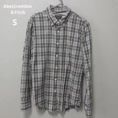 Abercrombie & Fitch チェック柄長袖シャツ ボタンダウン S