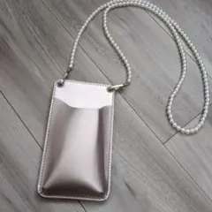 ピンク スマホショルダーバッグ 合成皮革