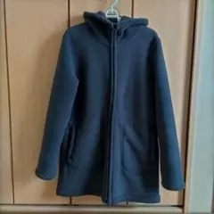 トップバリュ フリースジャケット コート ロング丈 ネイビー レディース M