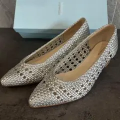 【極美品】Au BANNISTER オゥバニスター　パンプス　ミュール　シルバーのサムネイル