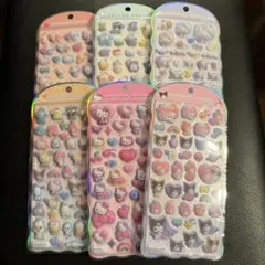 【新品未開封】サンリオ　コットンパフィーシール シール 6種セット まとめ売り