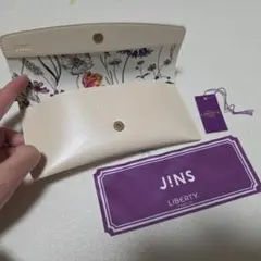 JINS LIBERTY メガネケース クリーム色