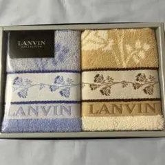 LANVIN タオルセット 花柄 2枚