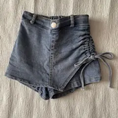 URBAN CHERRY サイドギャザーデニムミニスカパンのサムネイル