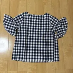 SHIPS ギンガムチェック パフスリーブ ブラウス - メルカリ