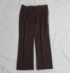 アクアスキュータム　ビンテージ　スラックス　ダークブラウン　綿100%　日本製