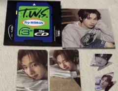 T.W.S. Try With Us 3インチミニCDとトレカ、ステッカー