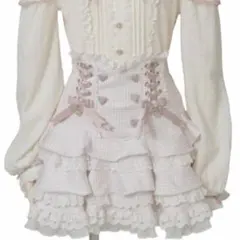 LIZLISA リズリサ ピンク 新品タグ付 ハウンドトゥースティアード