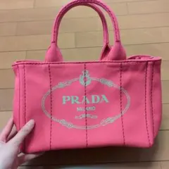 プラダ PRADA ピンク ハンドバッグ キャンバス