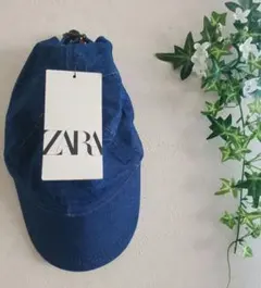 ZARA　デニム　キャップ　タグ付きのサムネイル