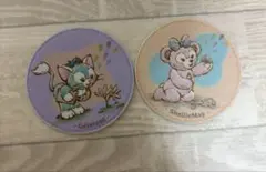 ダッフィーとフレンズ コースター 2枚セット　ジェラトーニ　シェリーメイ