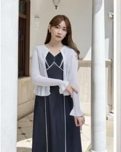 Herlipto Lace Trimmed Chambray Dress XS