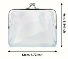 ☆見えるミニ化性ポーチにも最適☆がま口 透明コインケース