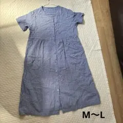 西松屋　マタニティパジャマ　前開き　ワンピース　半袖　2way 入院着　M〜L