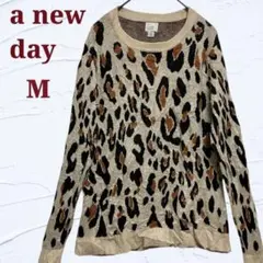 早い者勝ち✨️a new day 【Mサイズ】レオパード柄 ニット 長袖