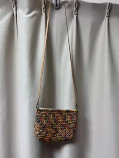 ハンドメイドバッグ　毛糸バッグ　手編み　編み物