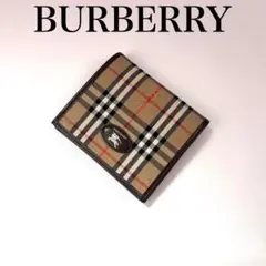 美品✨ BURBERRY がま口 二つ折り財布 コンパクト ノバチェック