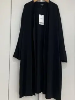 新品同様☆CREPEドレープロングジャケット☆黒